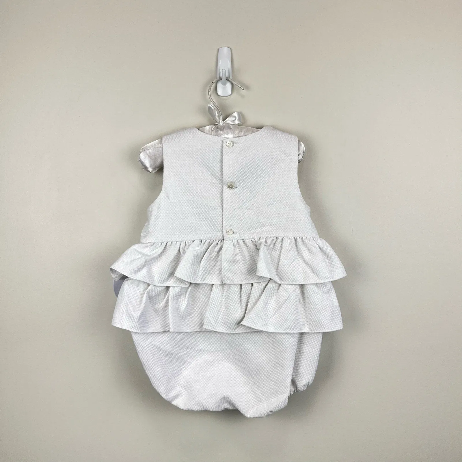 Limited Edition Luli & Me Ruffled White Flower Romper 18 Months NWT  Almost Gone!