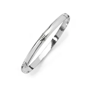 Linda MacDonald Romantic Hearts Sterling Silver Bangle Spots and Stripes Collection BHB
