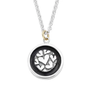 Linda MacDonald Sterling Silver and 9ct Gold Heart Necklace Cherish Collection E2H