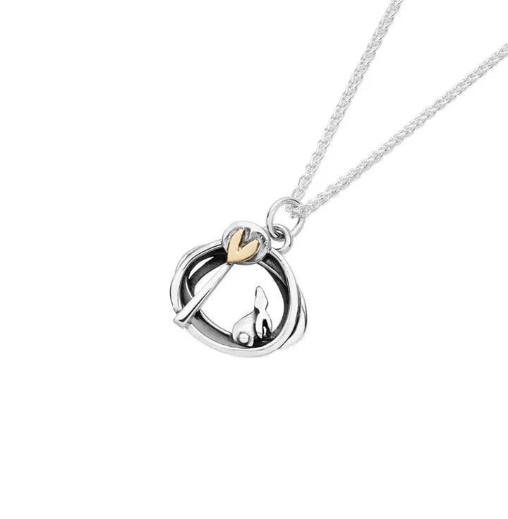 Linda MacDonald Sterling Silver and 9ct Gold Woodland Necklace Into The Woods Collection EIN3