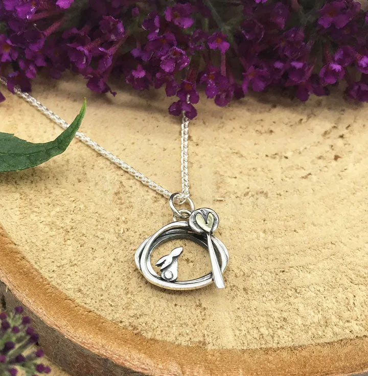 Linda MacDonald Sterling Silver and 9ct Gold Woodland Necklace Into The Woods Collection EIN3