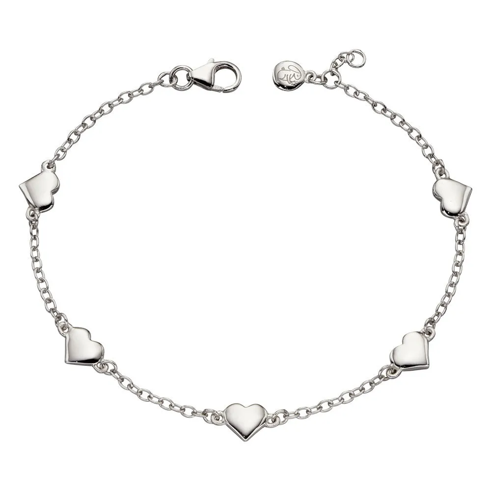 Little Star Beatrice Sterling Silver Hearts Bracelet LSB0308