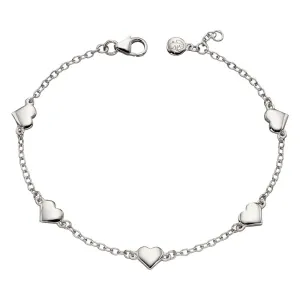 Little Star Beatrice Sterling Silver Hearts Bracelet LSB0308