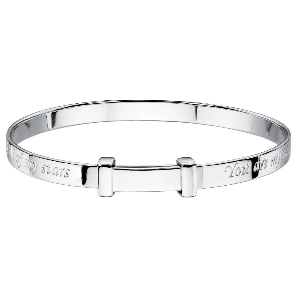 Little Star Luna Sterling Silver Baby Bangle LSB0103
