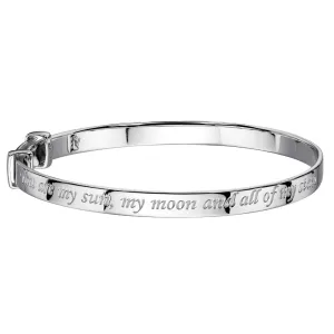 Little Star Luna Sterling Silver Baby Bangle LSB0103