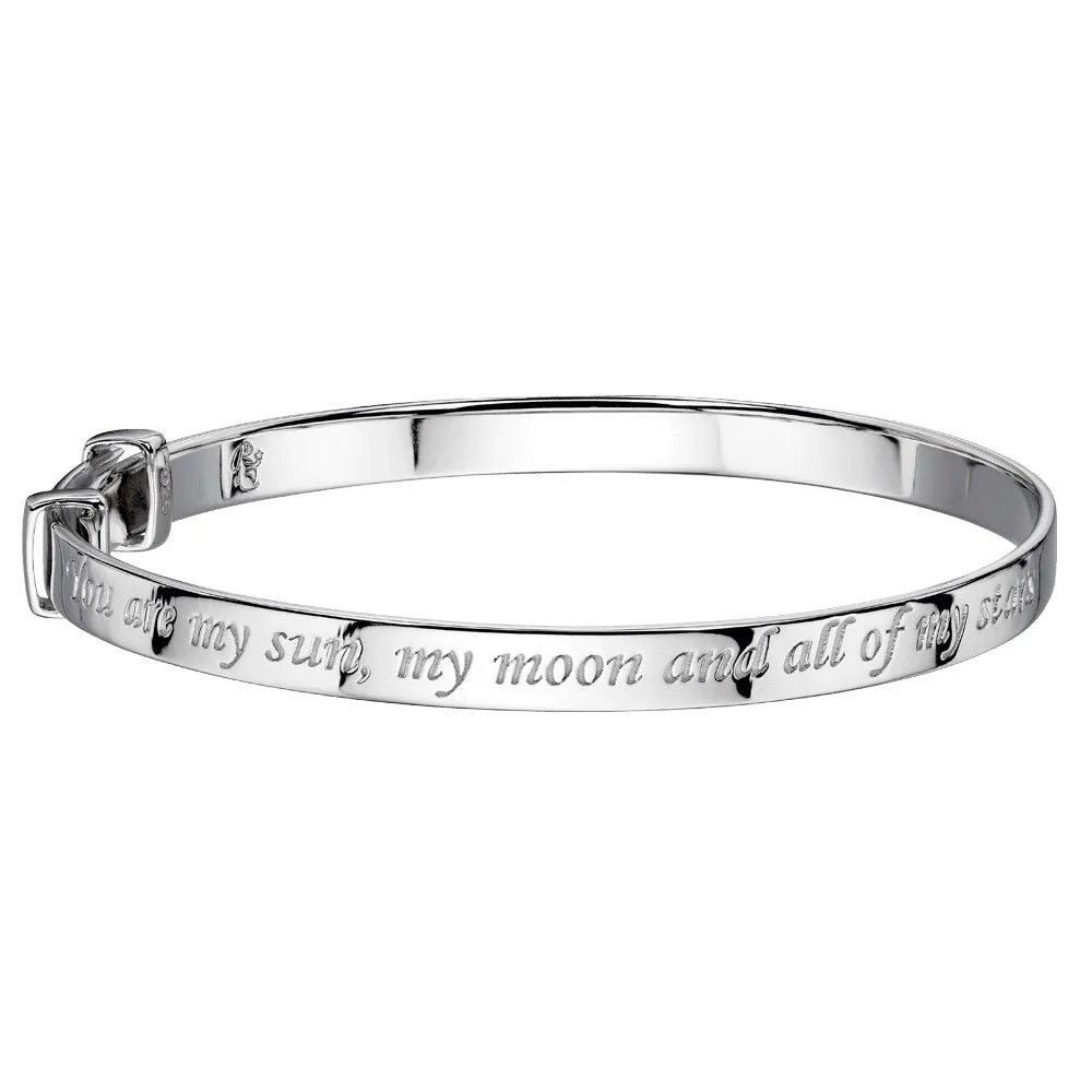 Little Star Luna Sterling Silver Baby Bangle LSB0103