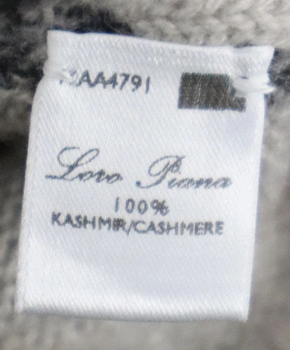 Loro Piana Blue & Grey Floral Cashmere Sweater sz 2