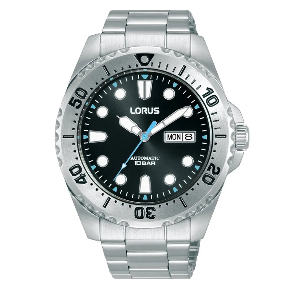 Lorus Automatic Black and Blue 'Power Sports' Mens Watch RL471BX9