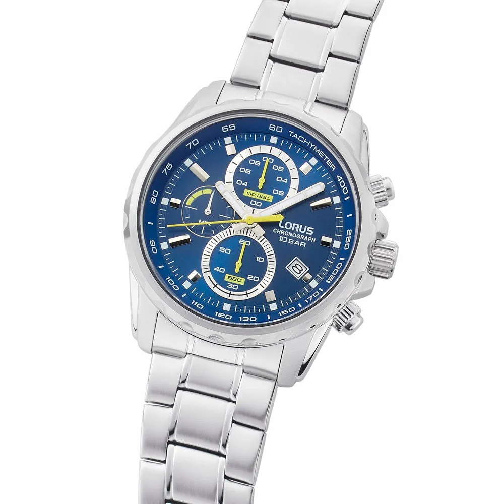 Lorus Blue Dial Chronograph Mens Watch RM373JX9