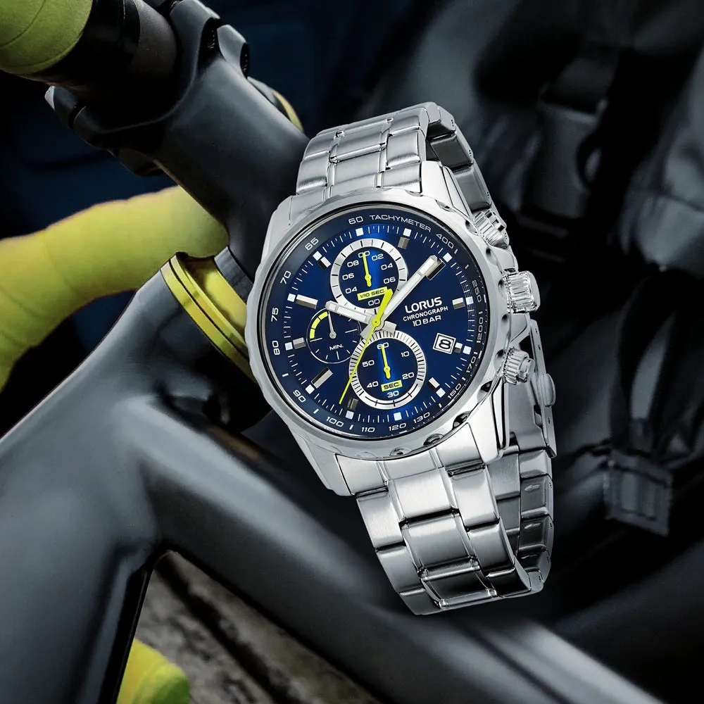 Lorus Blue Dial Chronograph Mens Watch RM373JX9