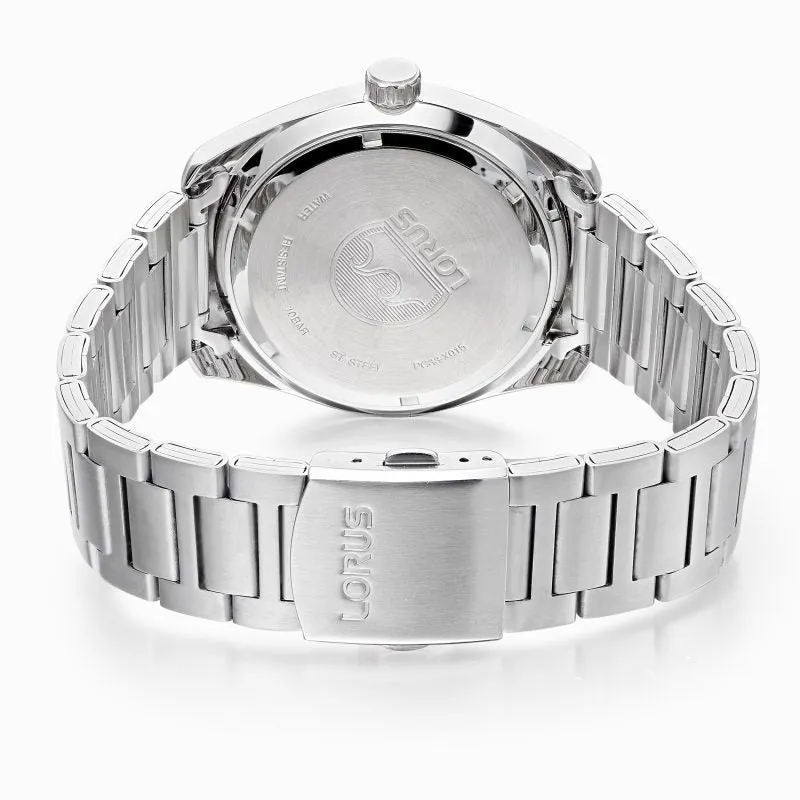 Lorus Light Blue Wave Dial Mens Watch RH389AX9