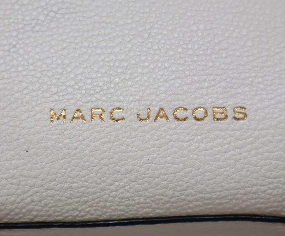 Marc Jacobs White Grained Leather Crossbody