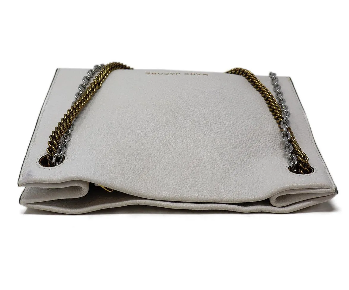 Marc Jacobs White Grained Leather Crossbody