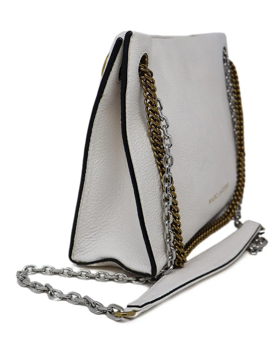 Marc Jacobs White Grained Leather Crossbody