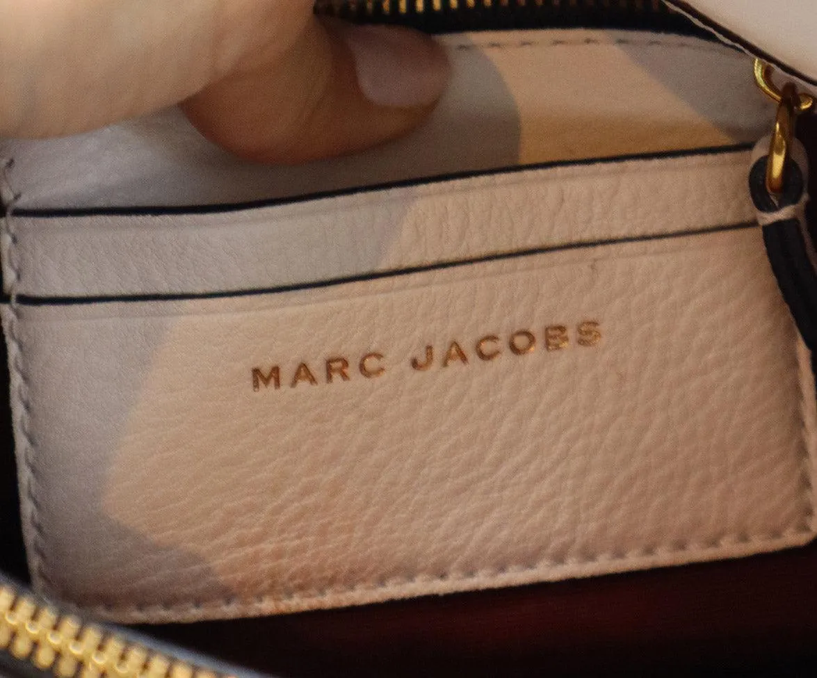 Marc Jacobs White Grained Leather Crossbody