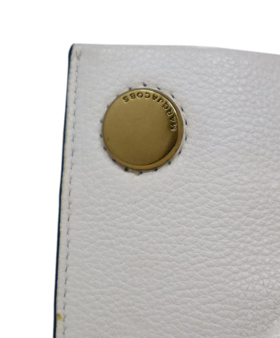 Marc Jacobs White Grained Leather Crossbody
