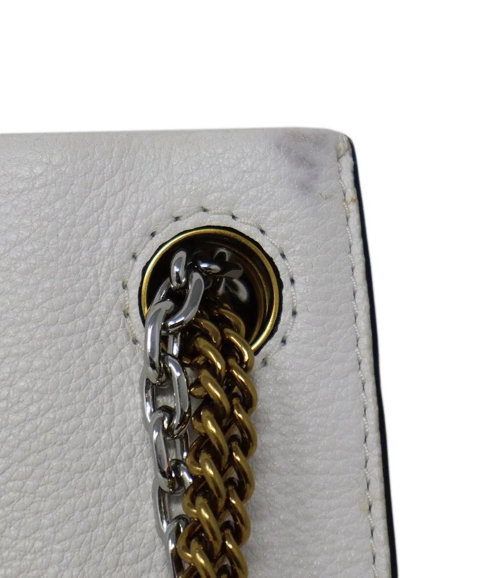 Marc Jacobs White Grained Leather Crossbody