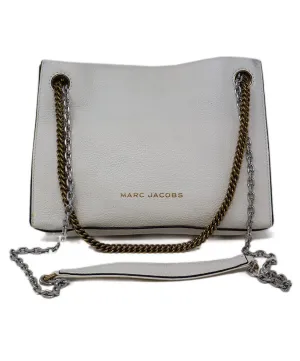 Marc Jacobs White Grained Leather Crossbody