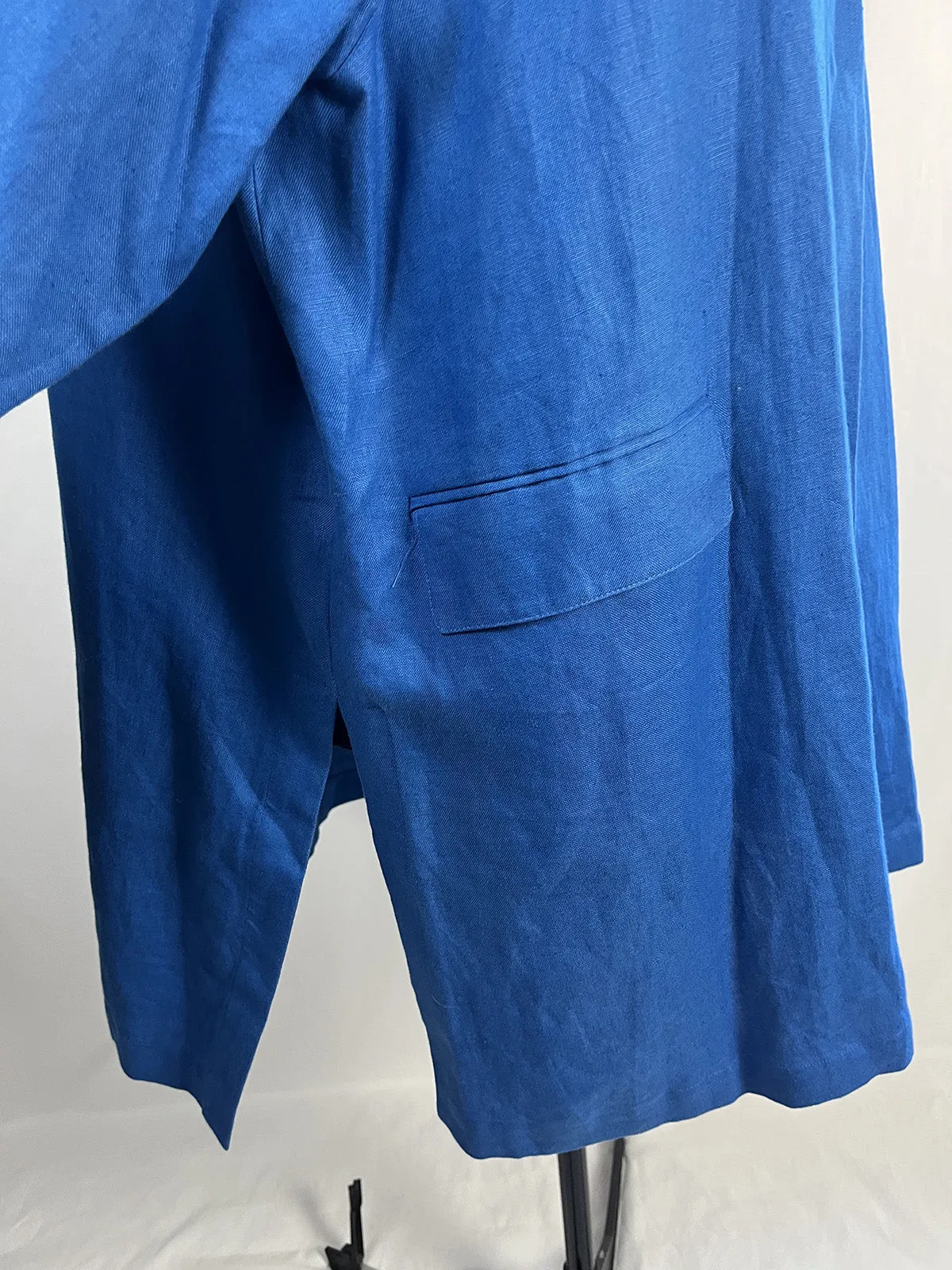 Max Mara Size Open Blue Oversized Blazer