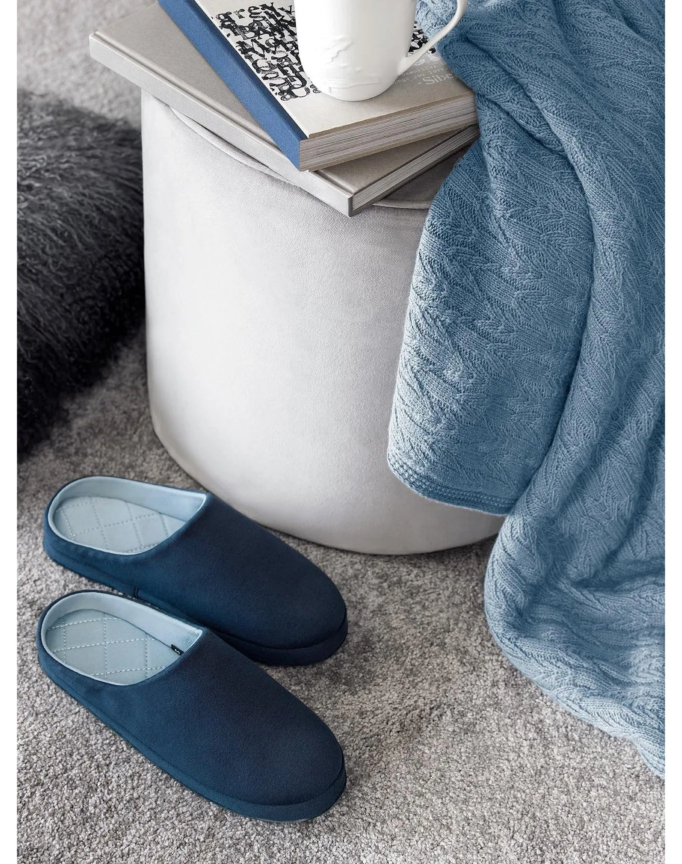 Men | Oliver Knit Slippers | Blue TOGAS
