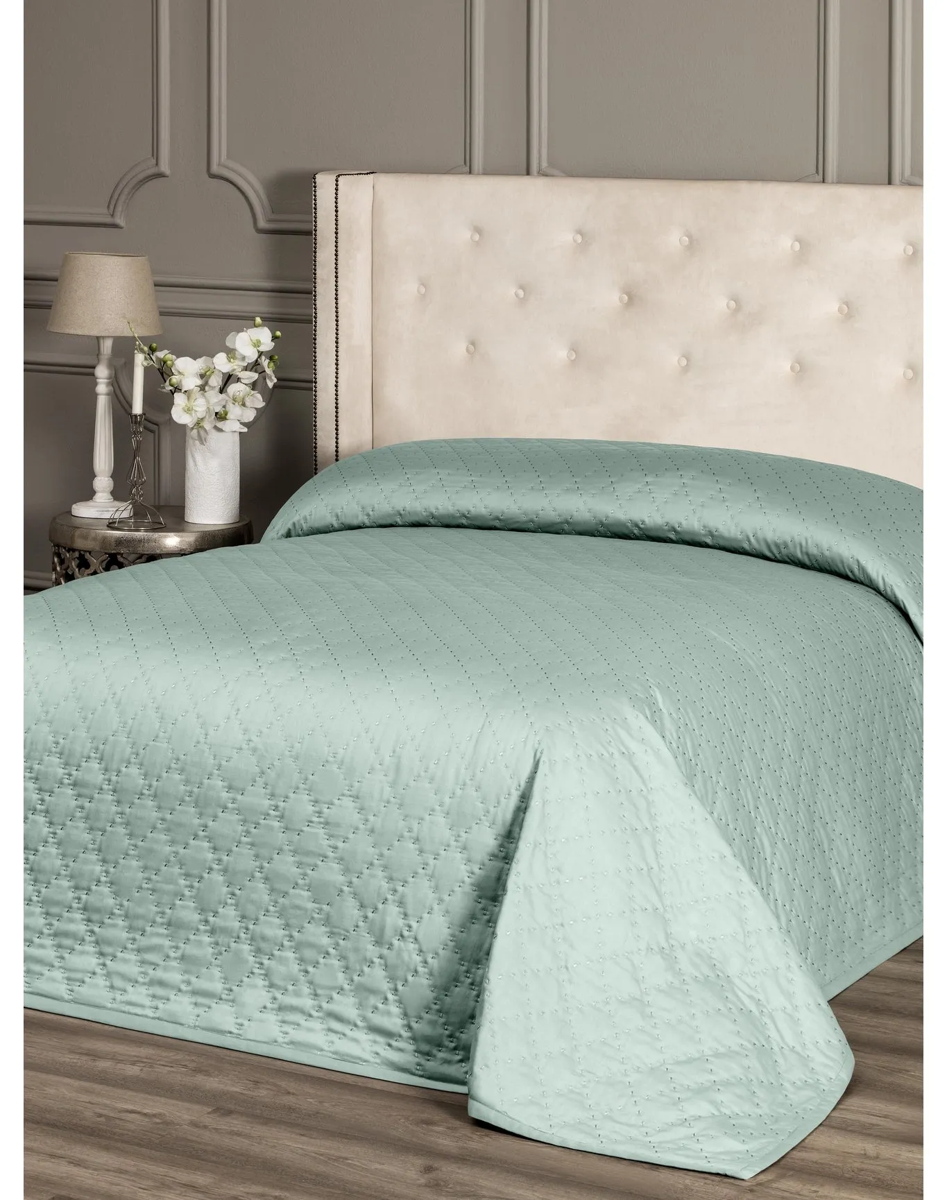 Mistik Quilted Cotton Comforter | Turquoise TOGAS