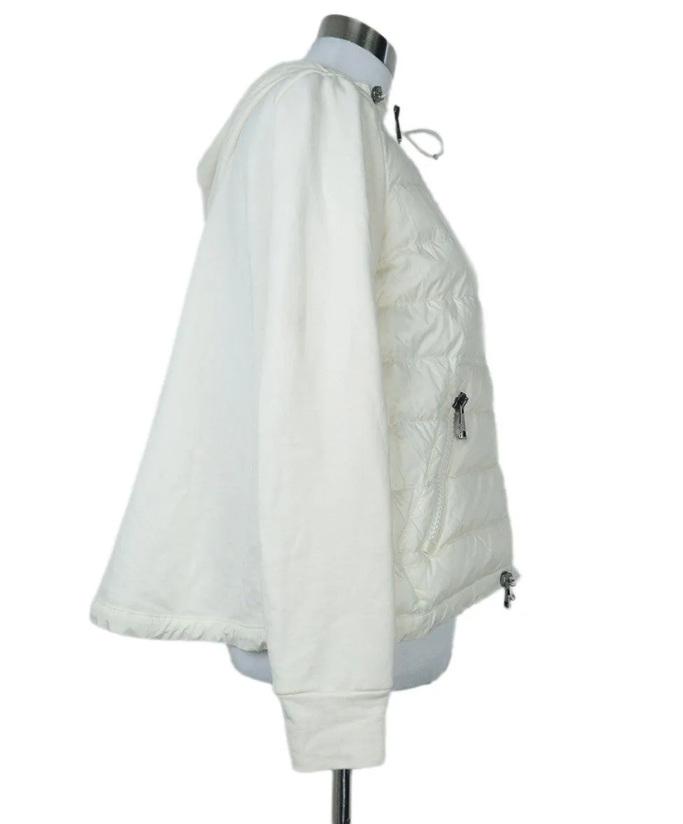 Moncler Ivory Puffer Hoodie sz 2