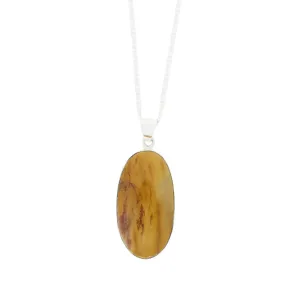Mookaite Sterling Silver Oval Pendant and Chain