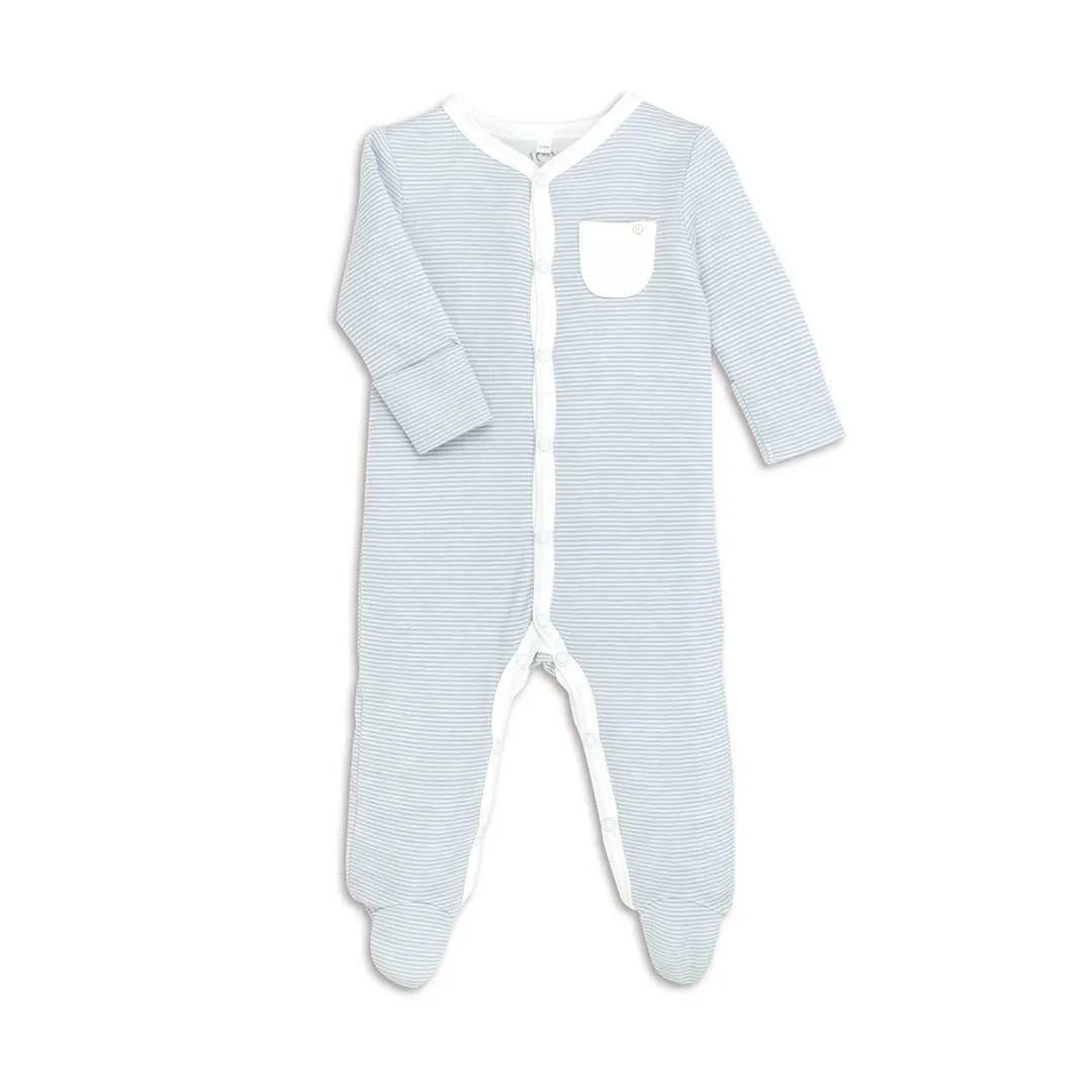 MORI Front Opening Sleepsuit - Blue