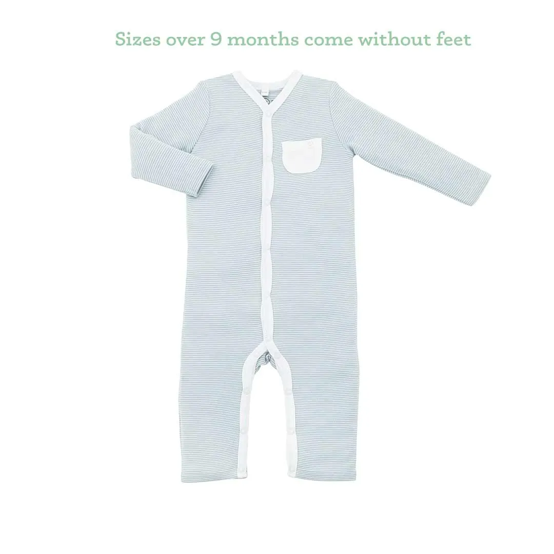 MORI Front Opening Sleepsuit - Blue