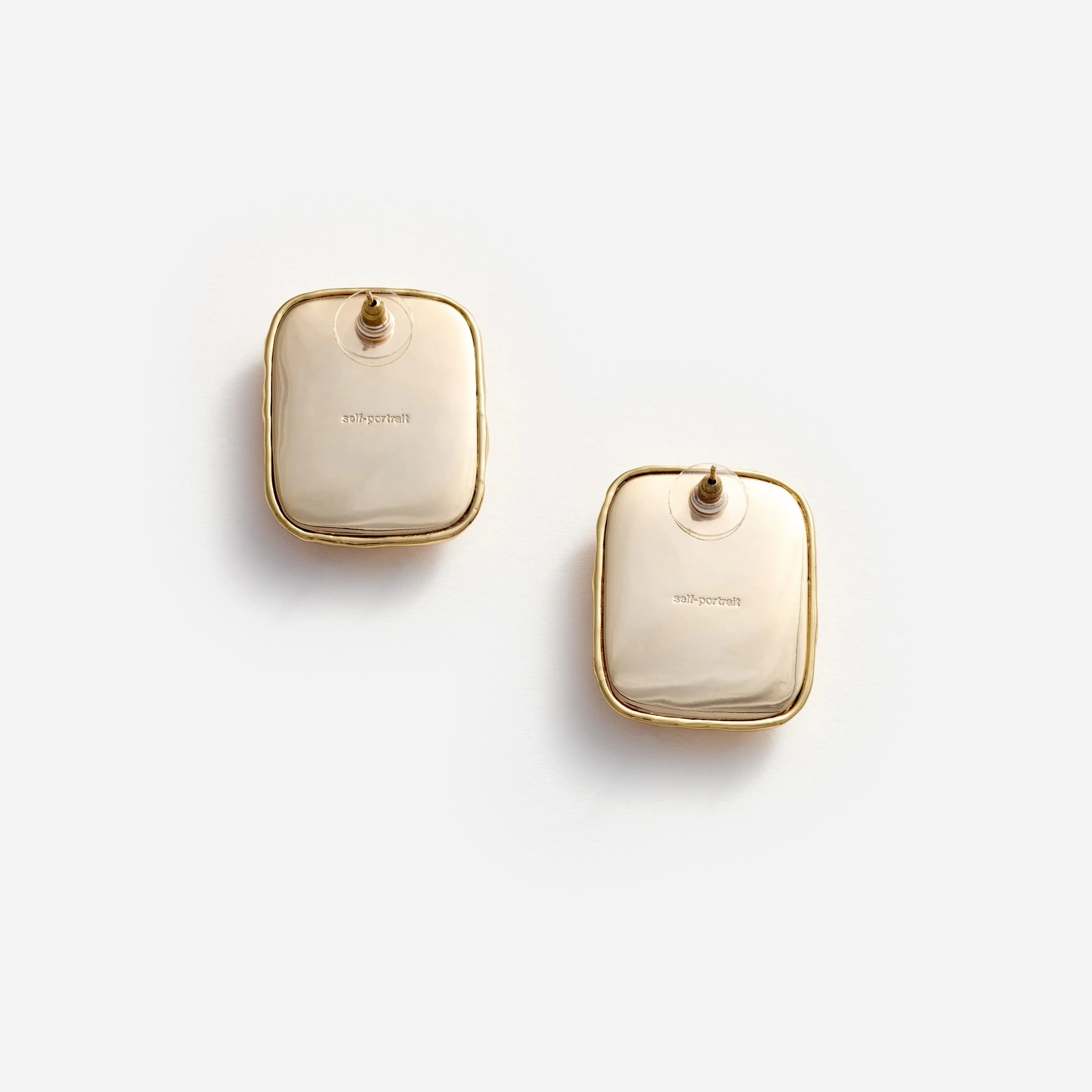 Mottled Gold Pearl Earrings Self Portrait