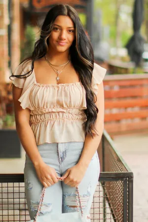 My Heart is Yours Flutter Ruffle Smocked Top - FINAL SALE