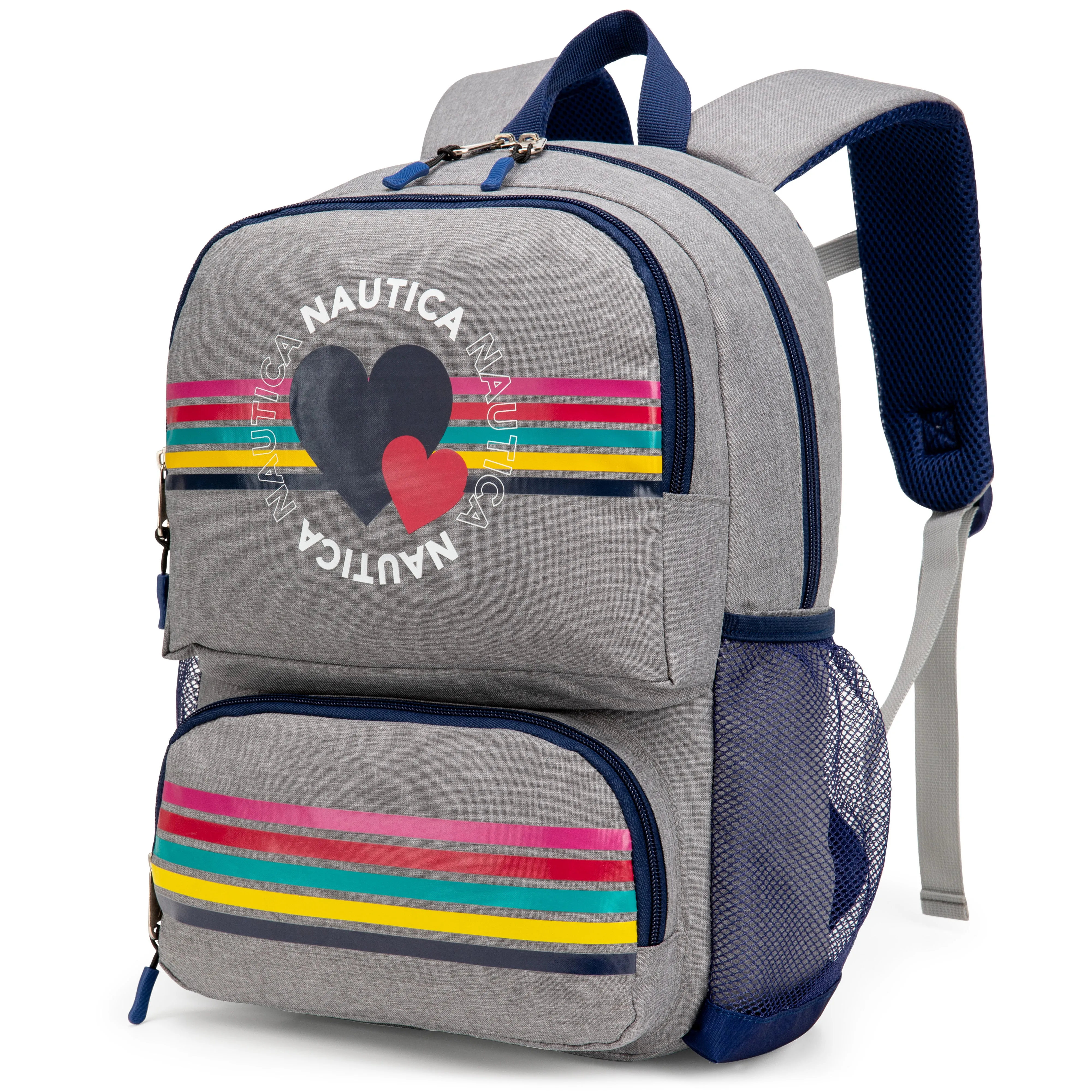 Nautica Kids Backpack for Kindergarten, Elementary School | 16" Tall | Hearts