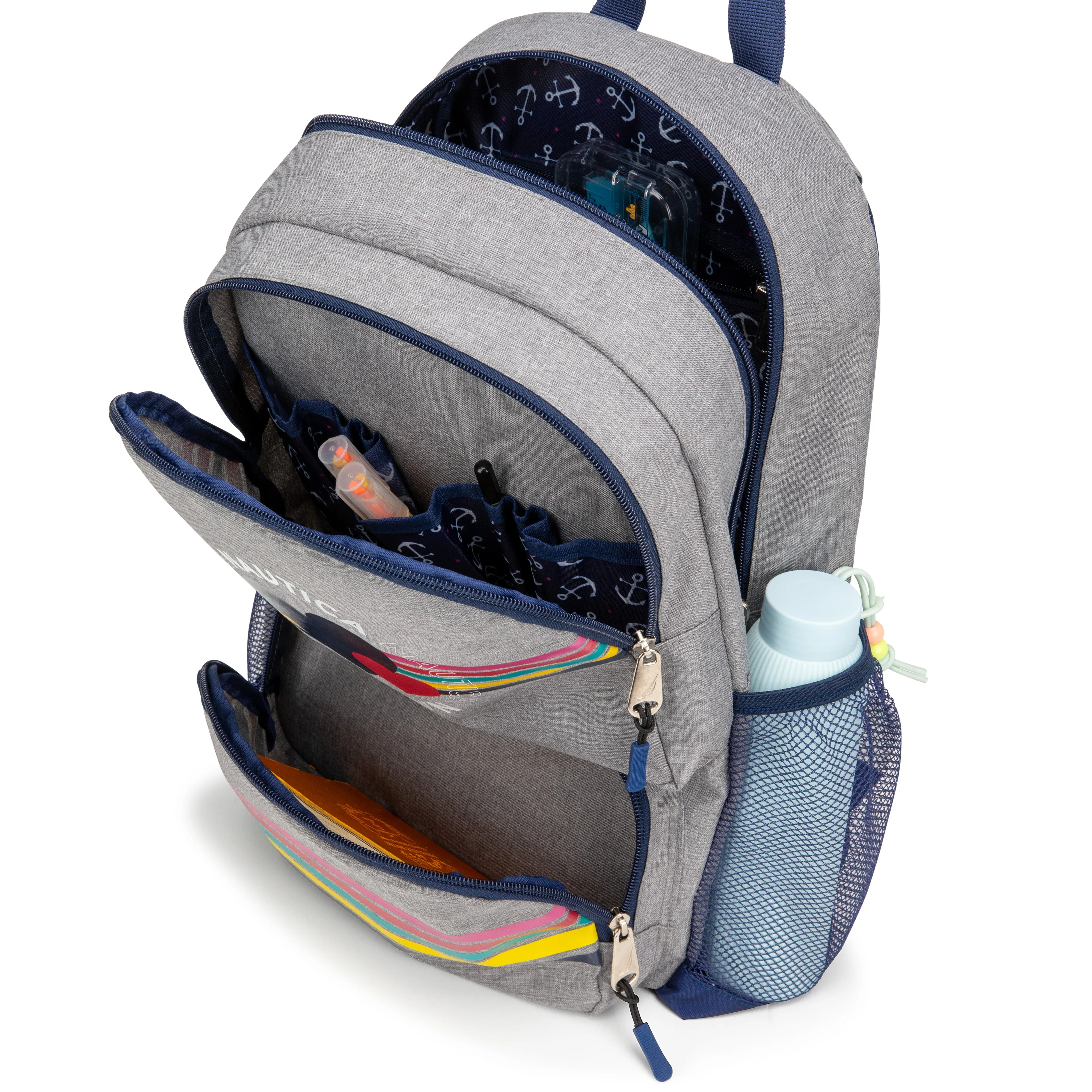 Nautica Kids Backpack for Kindergarten, Elementary School | 16" Tall | Hearts