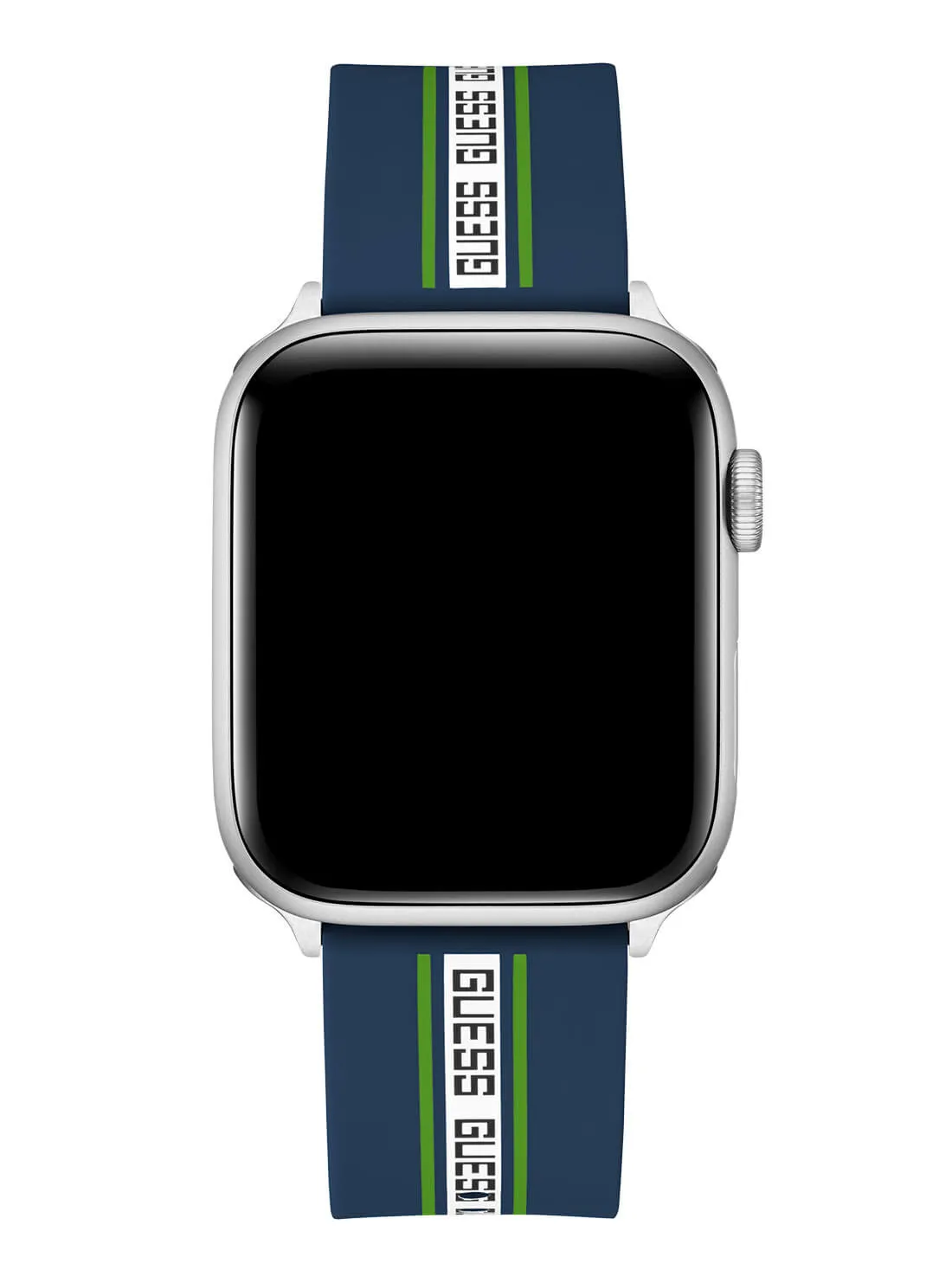 Navy Blue Logo Silicone Apple Strap (42-44MM) Guess