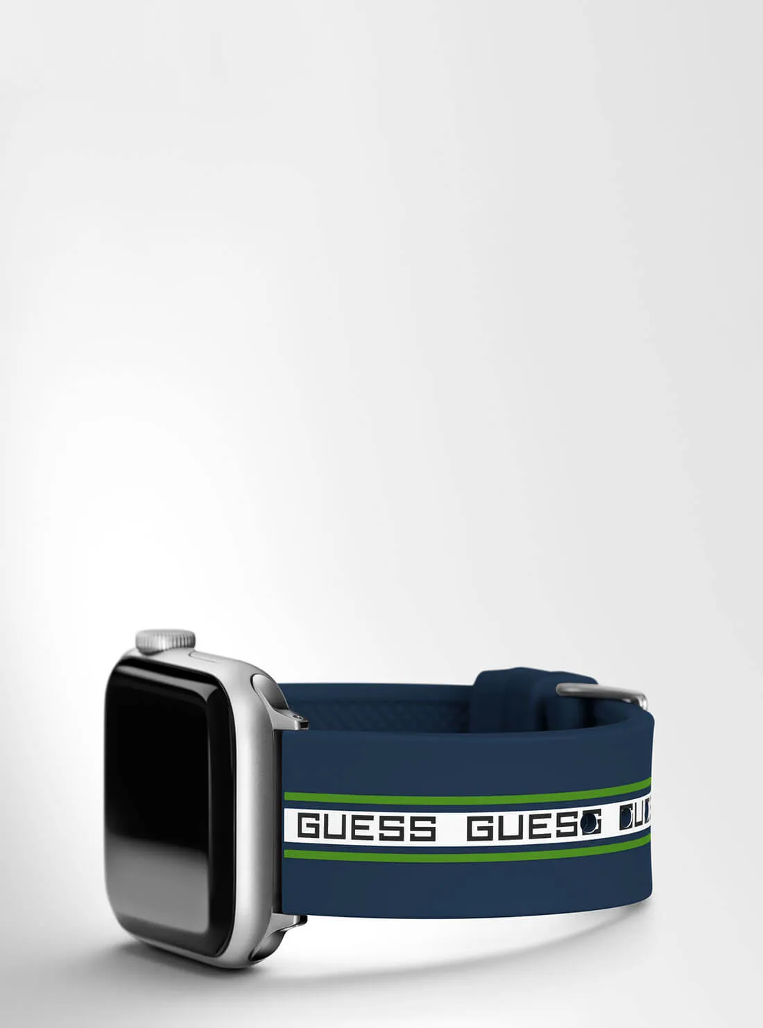 Navy Blue Logo Silicone Apple Strap (42-44MM) Guess