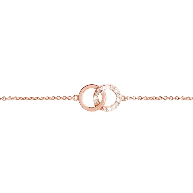 Olivia Burton Bejewelled Interlink Rose Gold Bracelet OBJCOB08