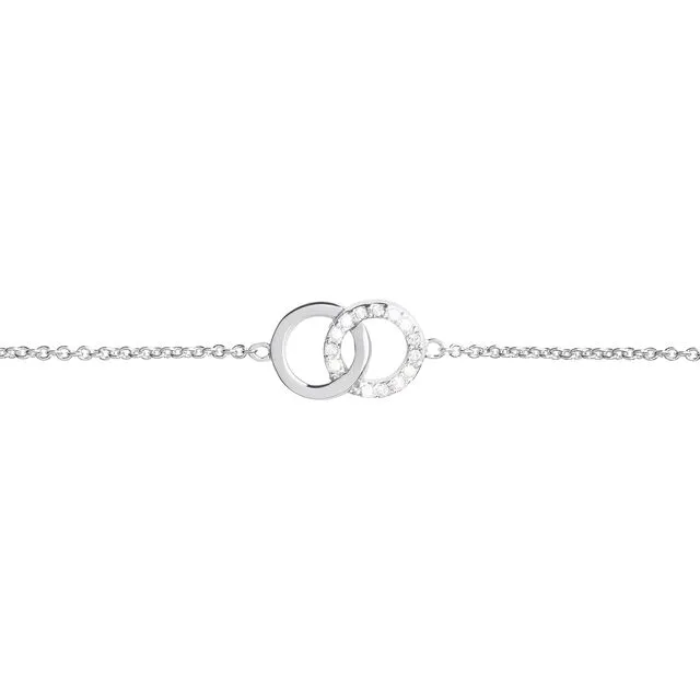Olivia Burton Bejewelled Interlink Silver Bracelet OBJCOB09
