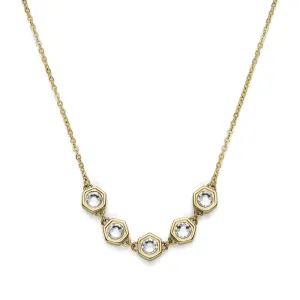 Olivia Burton Ever Stacked Crystal Honeycomb Gold Plated Necklace 24100340
