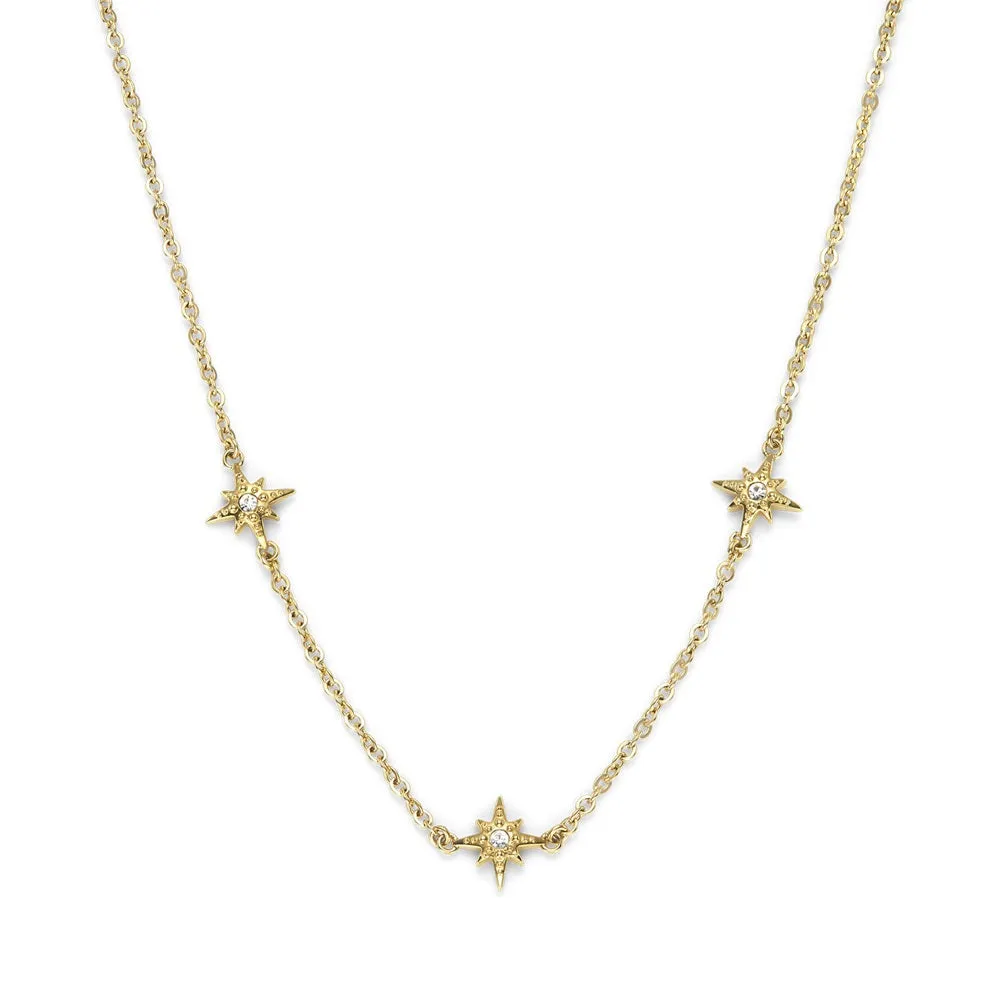 Olivia Burton Ever Stacked North Star Gold Plated Necklace 24100342