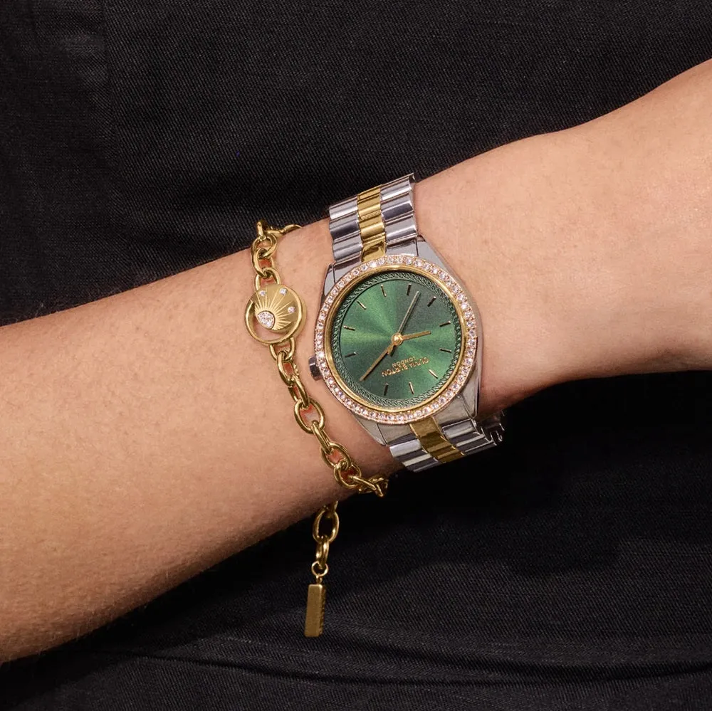Olivia Burton Gold Celestial Sun and Moon Disc Bracelet 24100160
