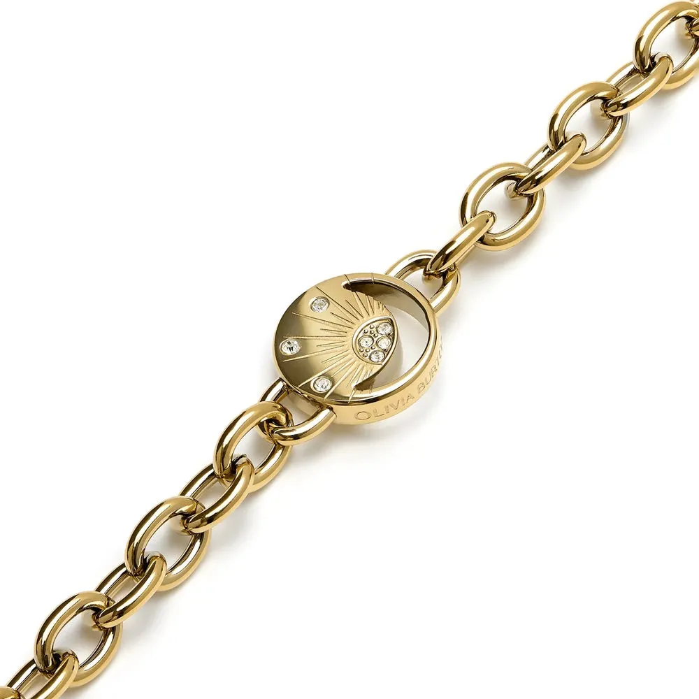 Olivia Burton Gold Celestial Sun and Moon Disc Bracelet 24100160