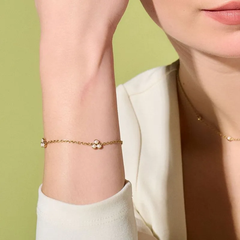 Olivia Burton Gold Peal Cluster Bracelet 24100069