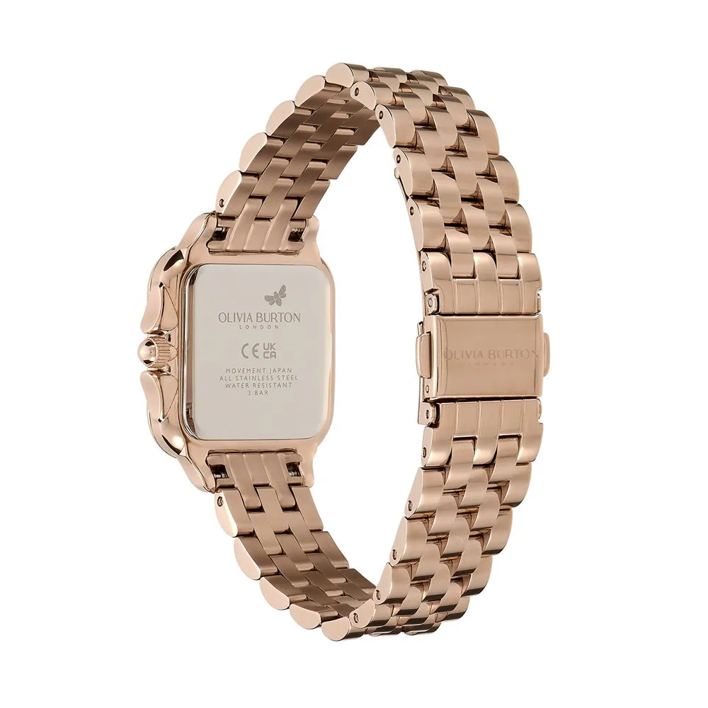 Olivia Burton Grosvenor Carnation Gold Plated Ladies Watch 24000085