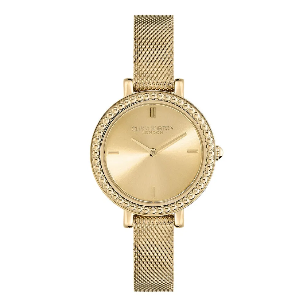 Olivia Burton Ladies Classic Vintage Bead Gold Plated Watch 24000161