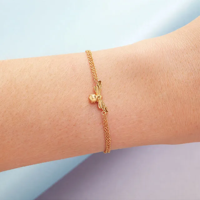 Olivia Burton Lucky Bee Gold Bracelet OBJAMB44N