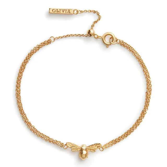 Olivia Burton Lucky Bee Gold Bracelet OBJAMB44N