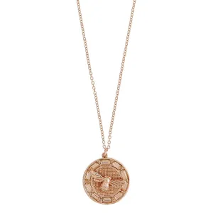 Olivia Burton Lucky Bee Rose Gold Necklace OBJAMN77