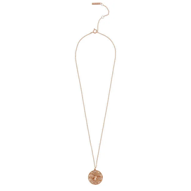 Olivia Burton Lucky Bee Rose Gold Necklace OBJAMN77