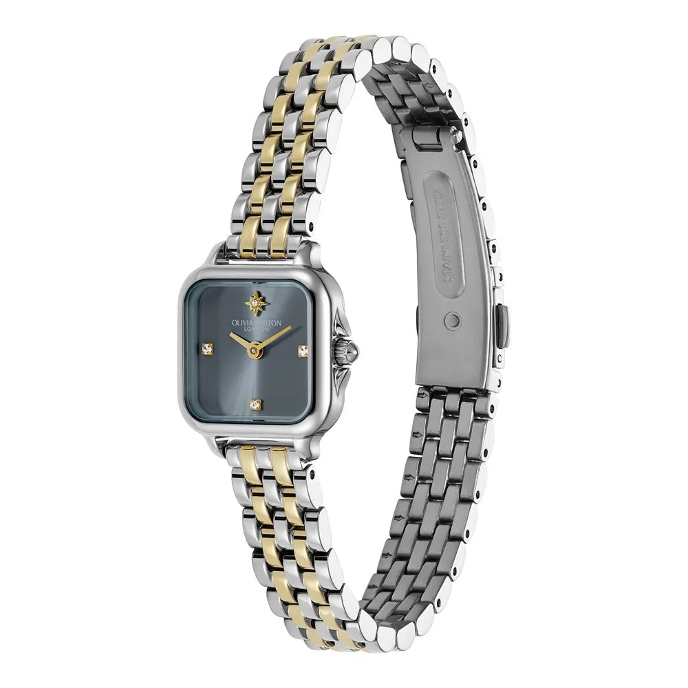 Olivia Burton Mini Grosvenor Chalk Blue and Two Tone Watch 24000258