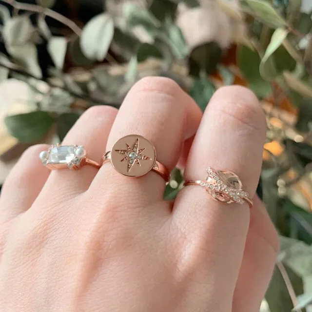 Olivia Burton North Star Disc Rose Gold Ring OBJ16CLR18